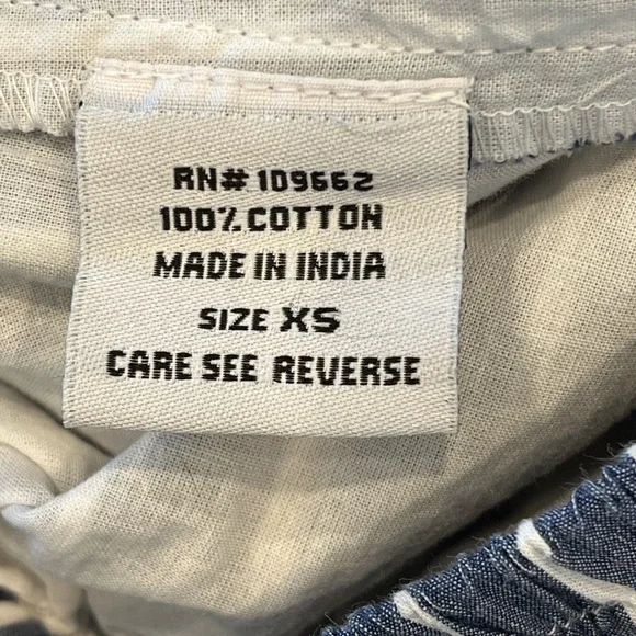 Tulip Brand Lightweight Cotton Striped Cropped Pants Sz XS - Picture 7 of 12